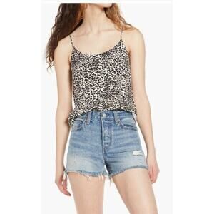 Vero Moda Sleeveless Simply‎ Easy Print Camisole in Birch Agnes Leopard XSmall